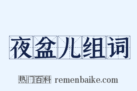 夜盆儿组词是什么意思的图片